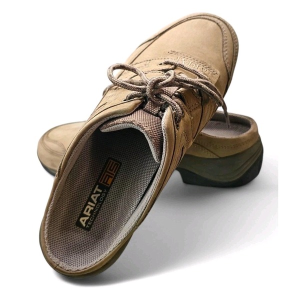 ARIAT Terrain ATS Shooties Hiking‎ Riding Work Boot Taupe 70121 Womens Size 8 B - Picture 1 of 14